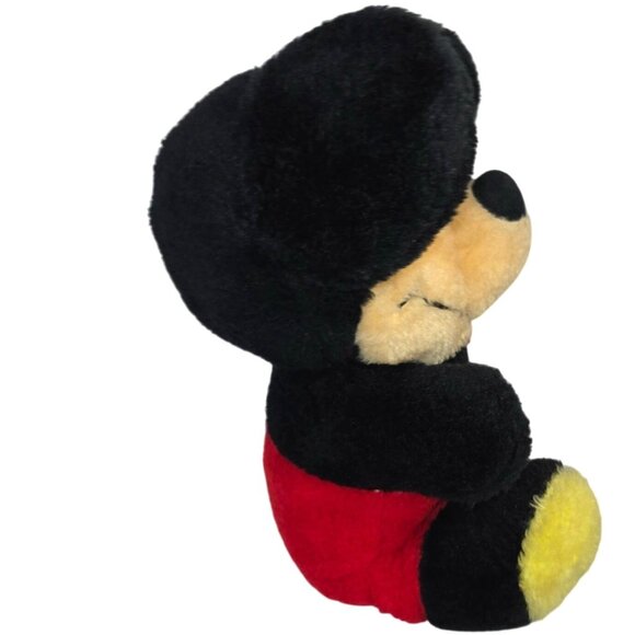 Vintage Walt Disney Mickey Mouse Plush Stuffed Animal Handmade 9.5" Sitting - Picture 3 of 6